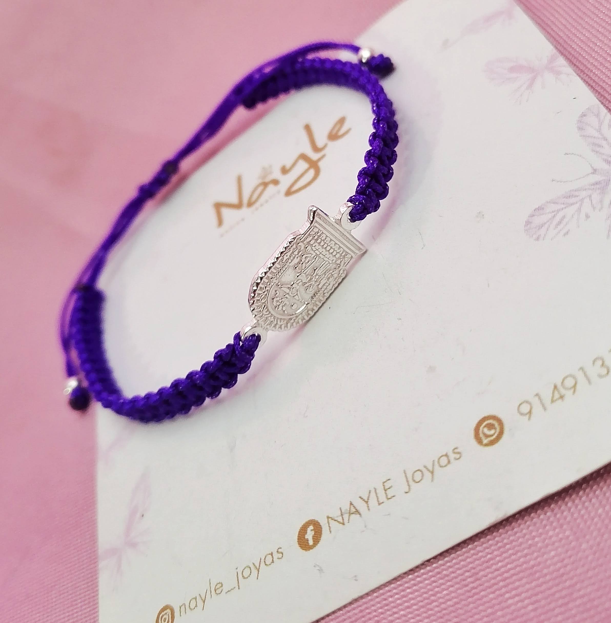 Pulsera tejida Señor de Los Milagros