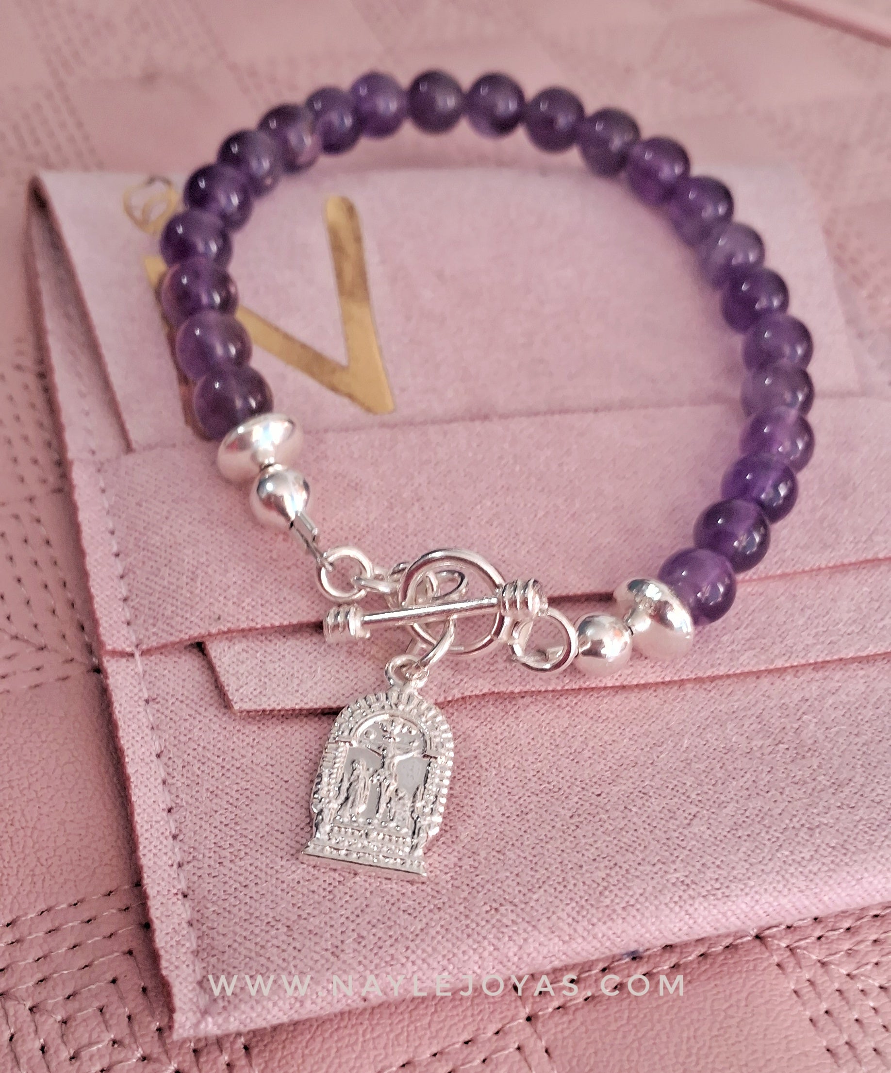 Pulsera Amatista Sr. De Los Milagros